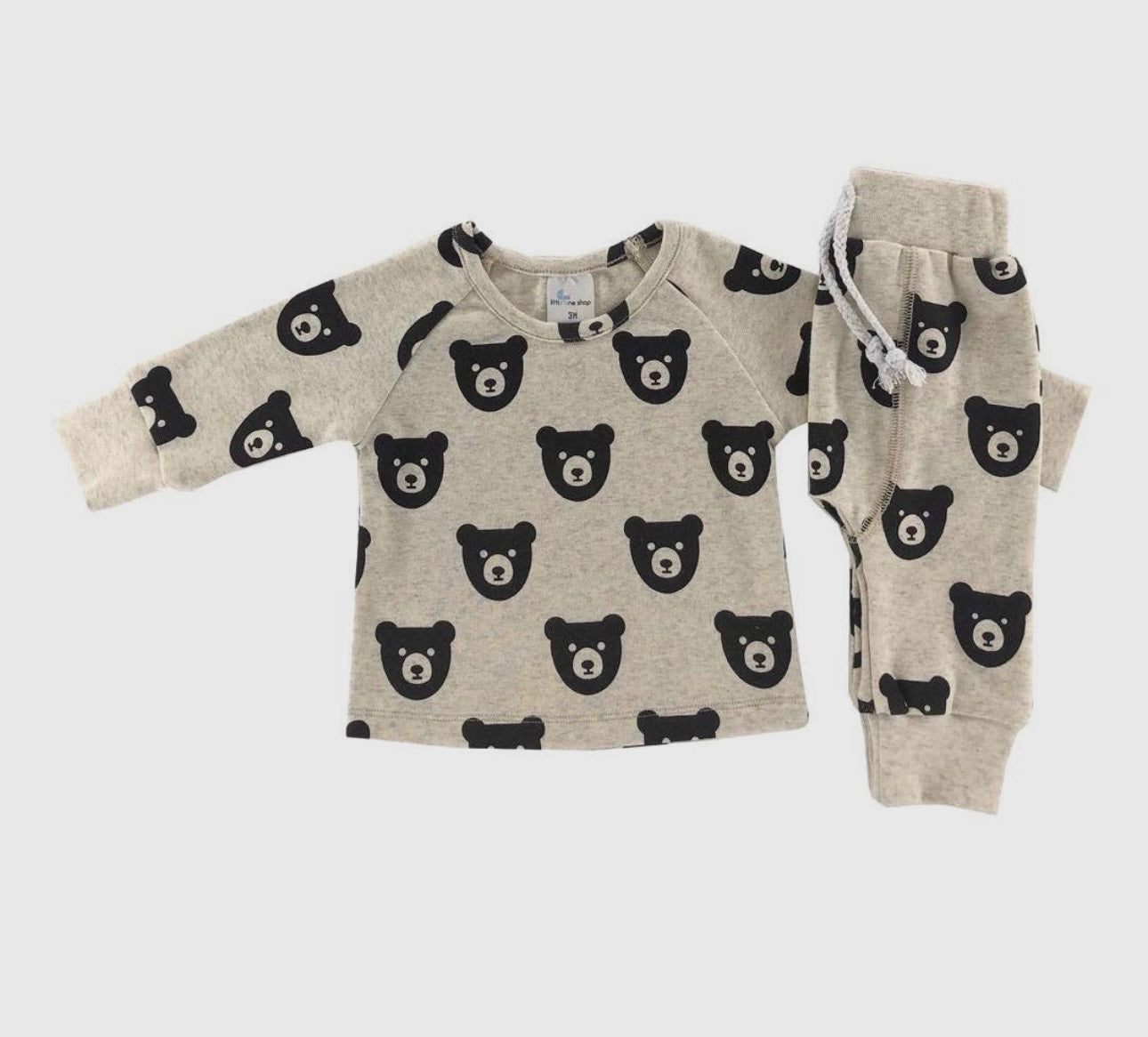 Oatmeal Bear Lounge Set