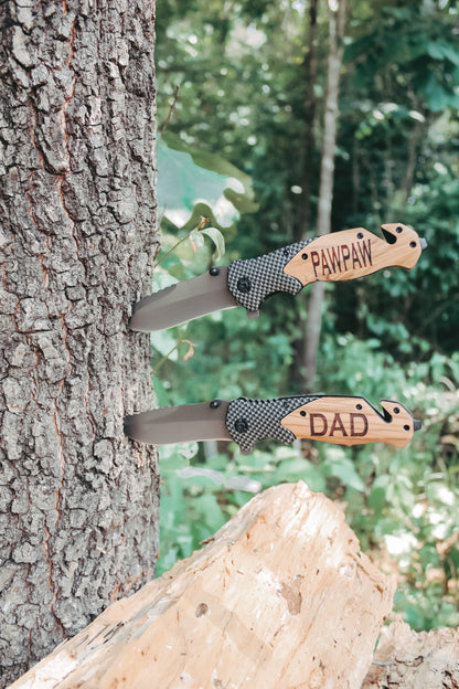 Custom Laser Engraved Knife